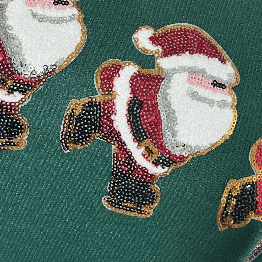 Santa crewneck high low sweater S M L XL - Picture 5 of 12